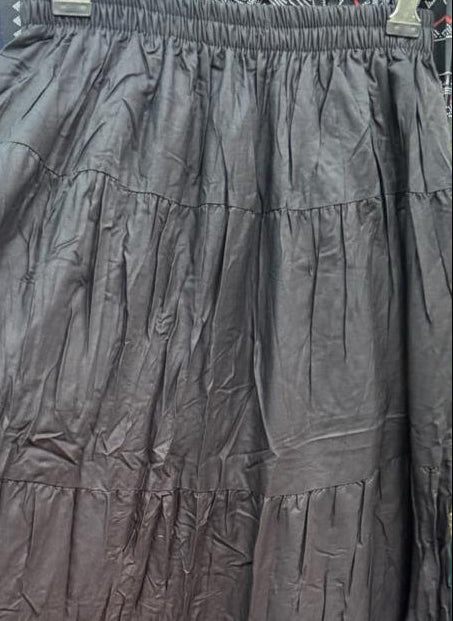 Women's Black Tiered Maxi Skirt