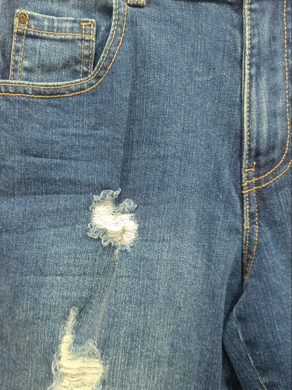 ASTRO JEANS Distressed Denim Shorts