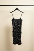 Tokyo Talkies Urban Women's Black Ruched Bodycon Mini Dress