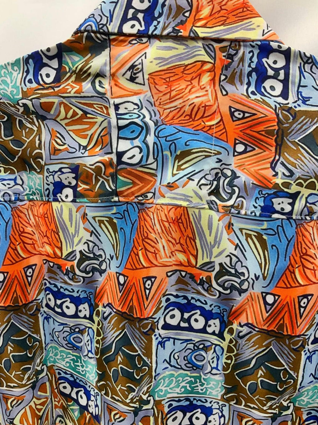 Men's Multicolor Abstract Print Short Sleeve Casual Shirt by HAND CUFFS