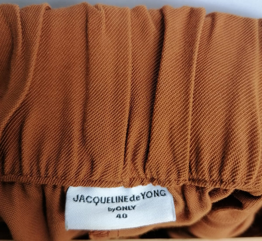 Jacqueline de Yong by ONLY Women's Brown High-Waist Drawstring Shorts