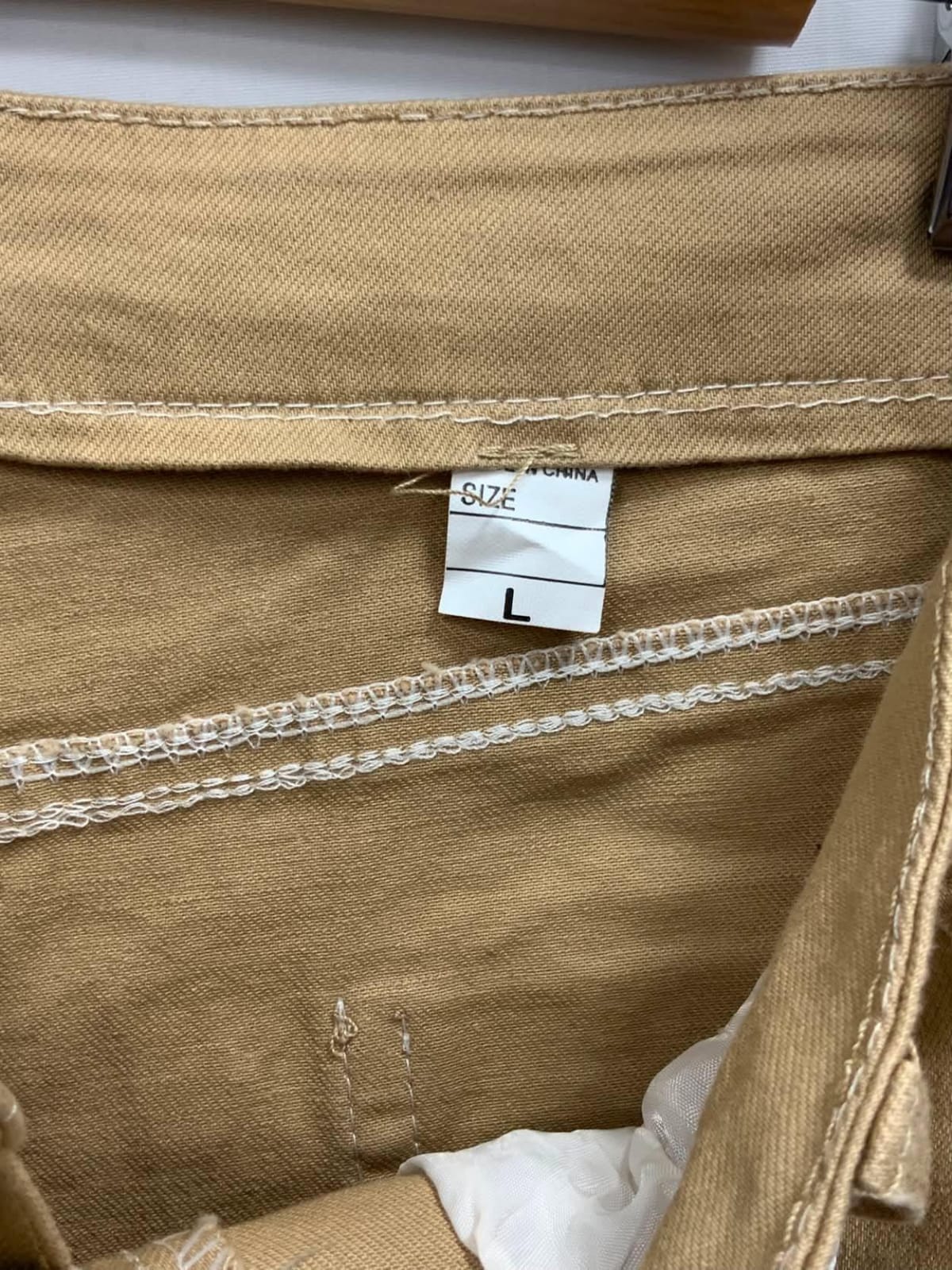 Women's Khaki Distressed Casual Shorts