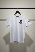 Rebel White Skull & Rose Graphic Print T-Shirt