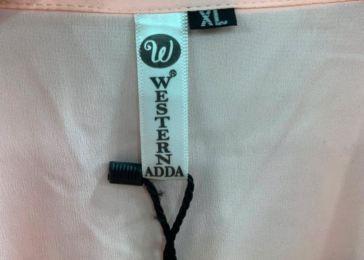 Western Adda Women's Peach Collared 3/4 Sleeve Shirt