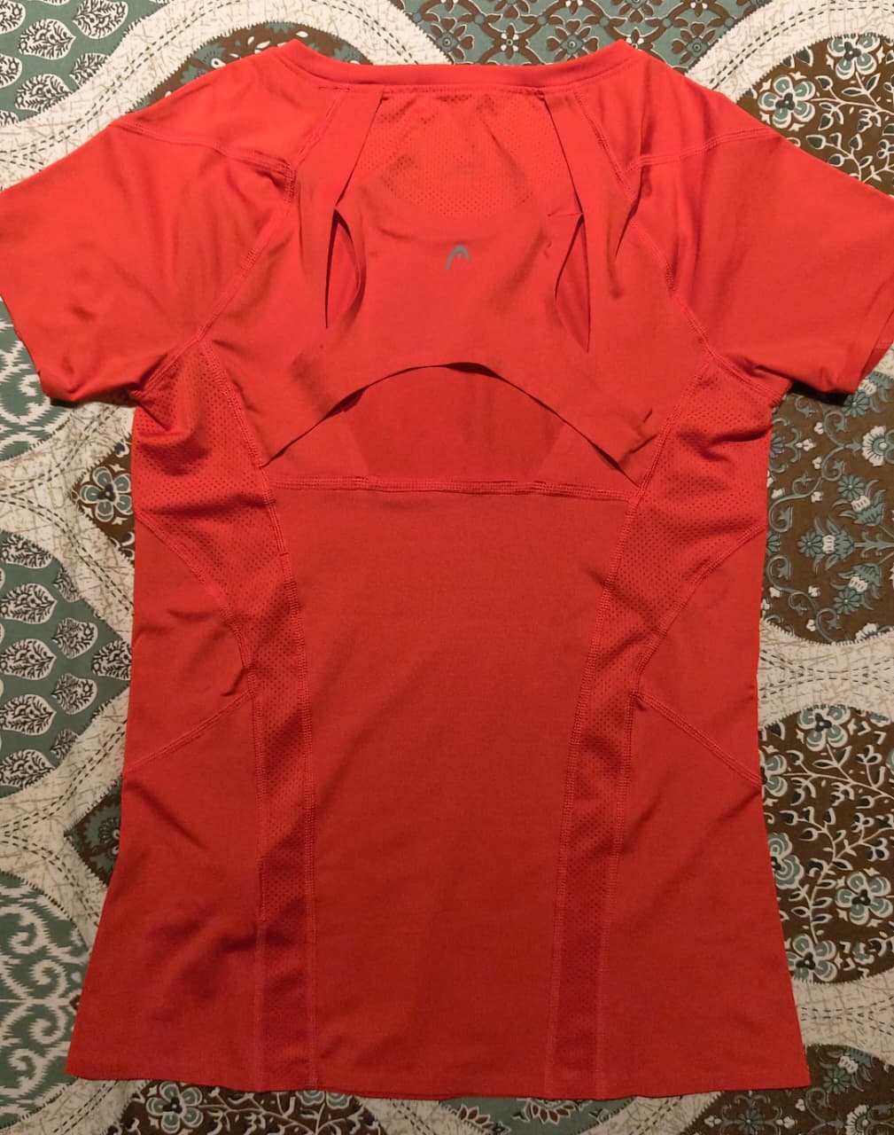 HEAD Women's Red Activewear T-Shirt with Cutouts