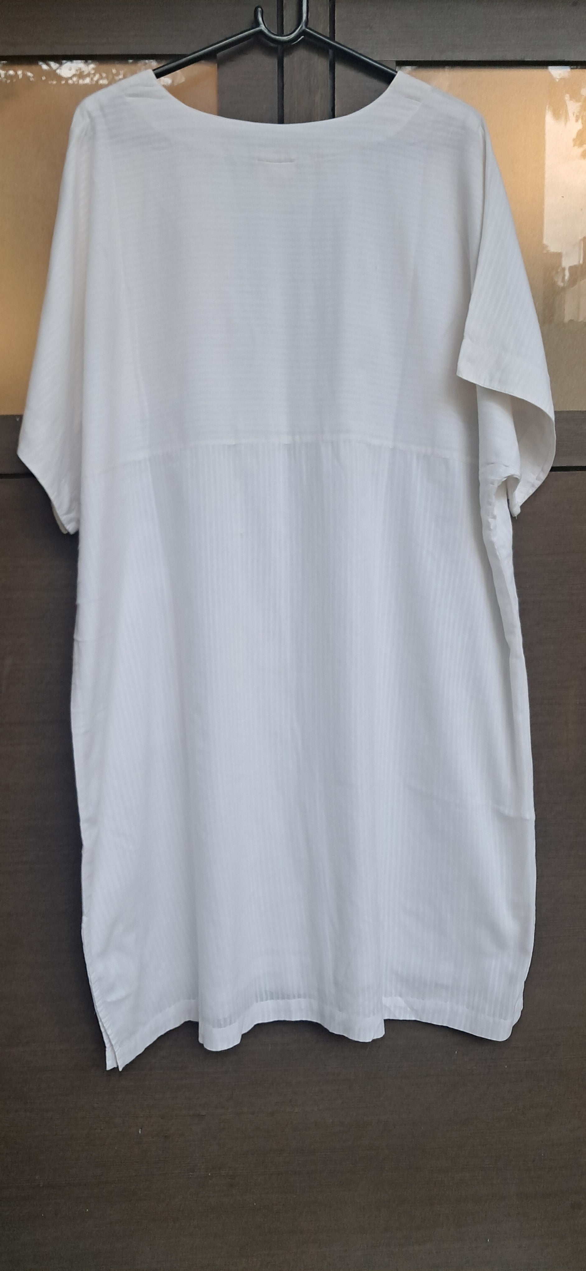 Anokhi White Cotton Tunic Top with Pocket
