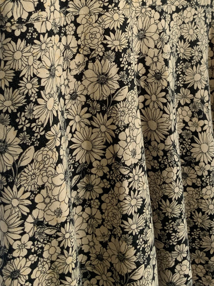 Forever 21 Black & Beige Floral Mini Dress