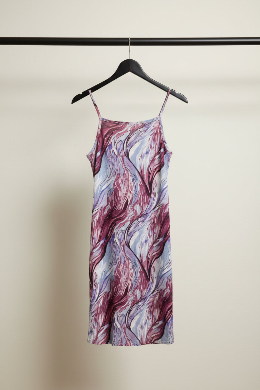 Women's Multicolor Abstract Print Sleeveless Camisole dress