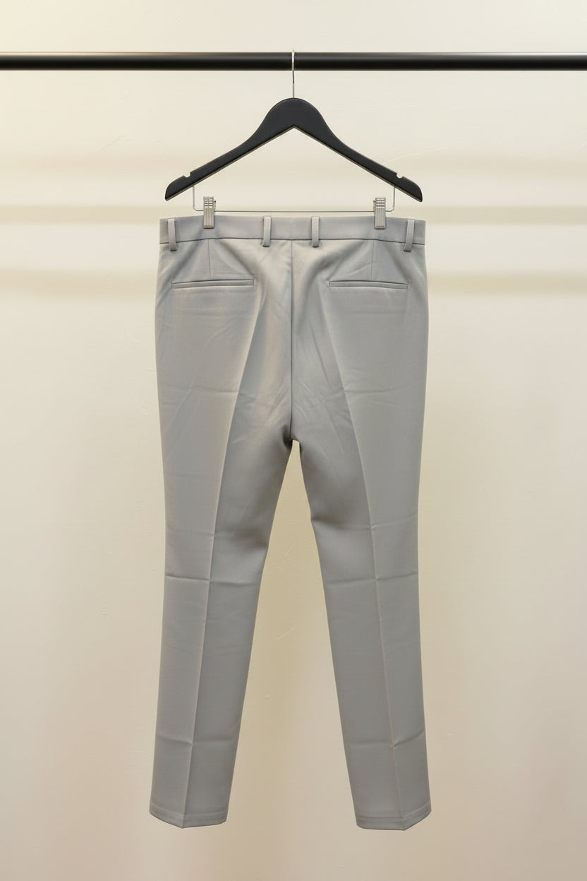 Men's Light Grey Formal Trousers by KK The Brand