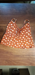 Forever 21 Women's Brown Polka Dot Smocked Cami Crop Top
