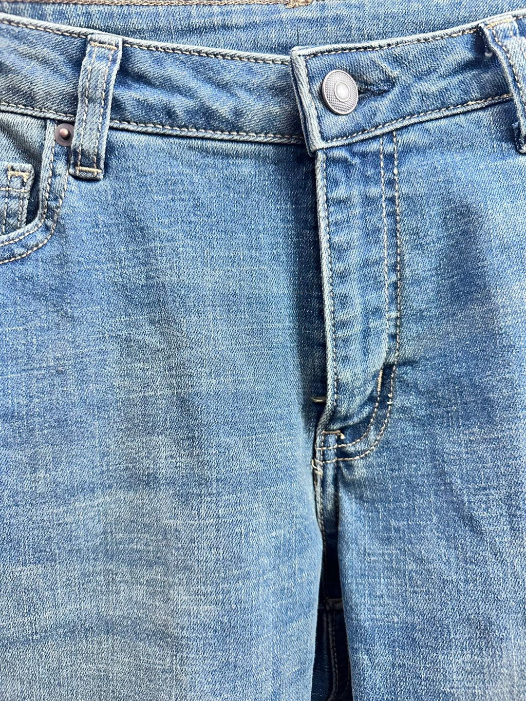 Light Wash Denim Bermuda Shorts