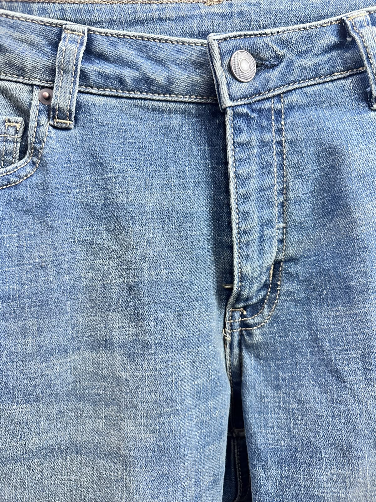 Light Wash Denim Bermuda Shorts
