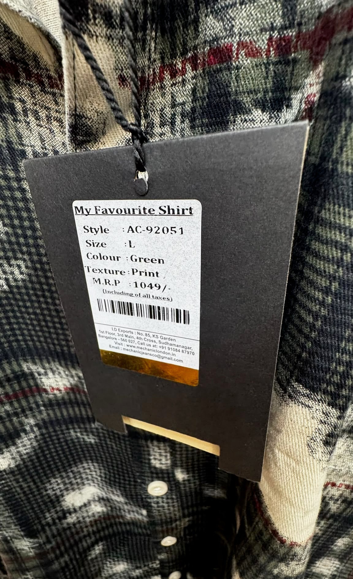 Men's Mechanic Full Arm Shirt