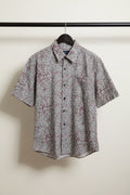 Bulan Bintang Men's Relaxed Fit Abstract Print Short Sleeve Shirt
