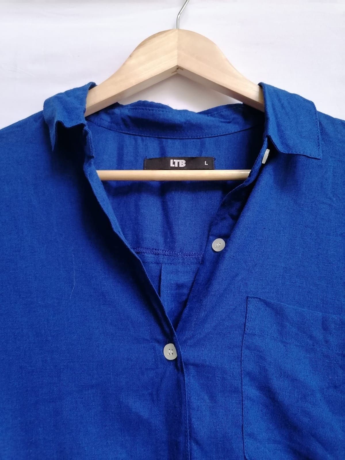 LTB Women's Royal Blue Long Sleeve Button-Up Shirt