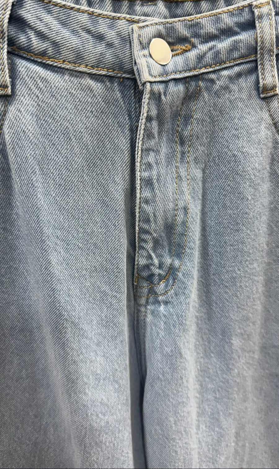 H.M Silver Niddle Light Blue Straight Fit Denim Jeans