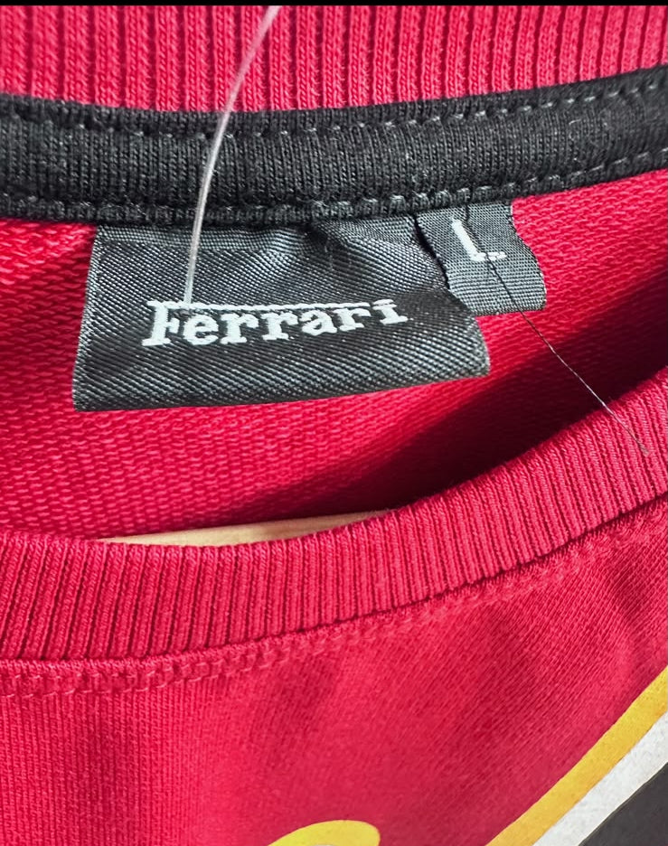Ferrari Scuderia Racing Red T-Shirt with Car Graphic
