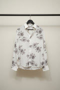 White Floral Print Long Sleeve Shirt