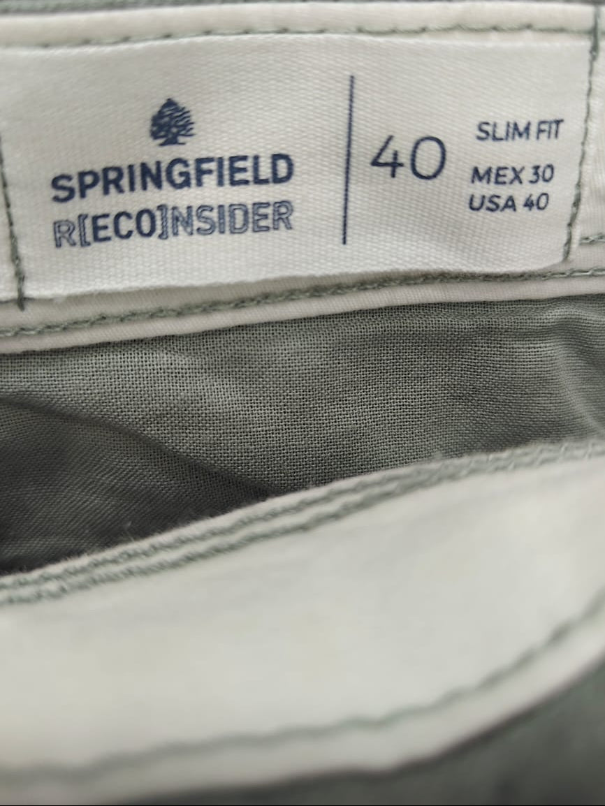 Springfield R[ECO]INSIDER Men's Slim Fit Cropped Chinos