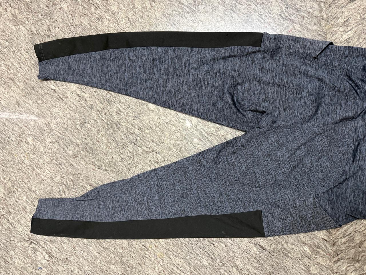 Skechers women’s Grey Marl Athletic Fit Track Pants with Black Panels