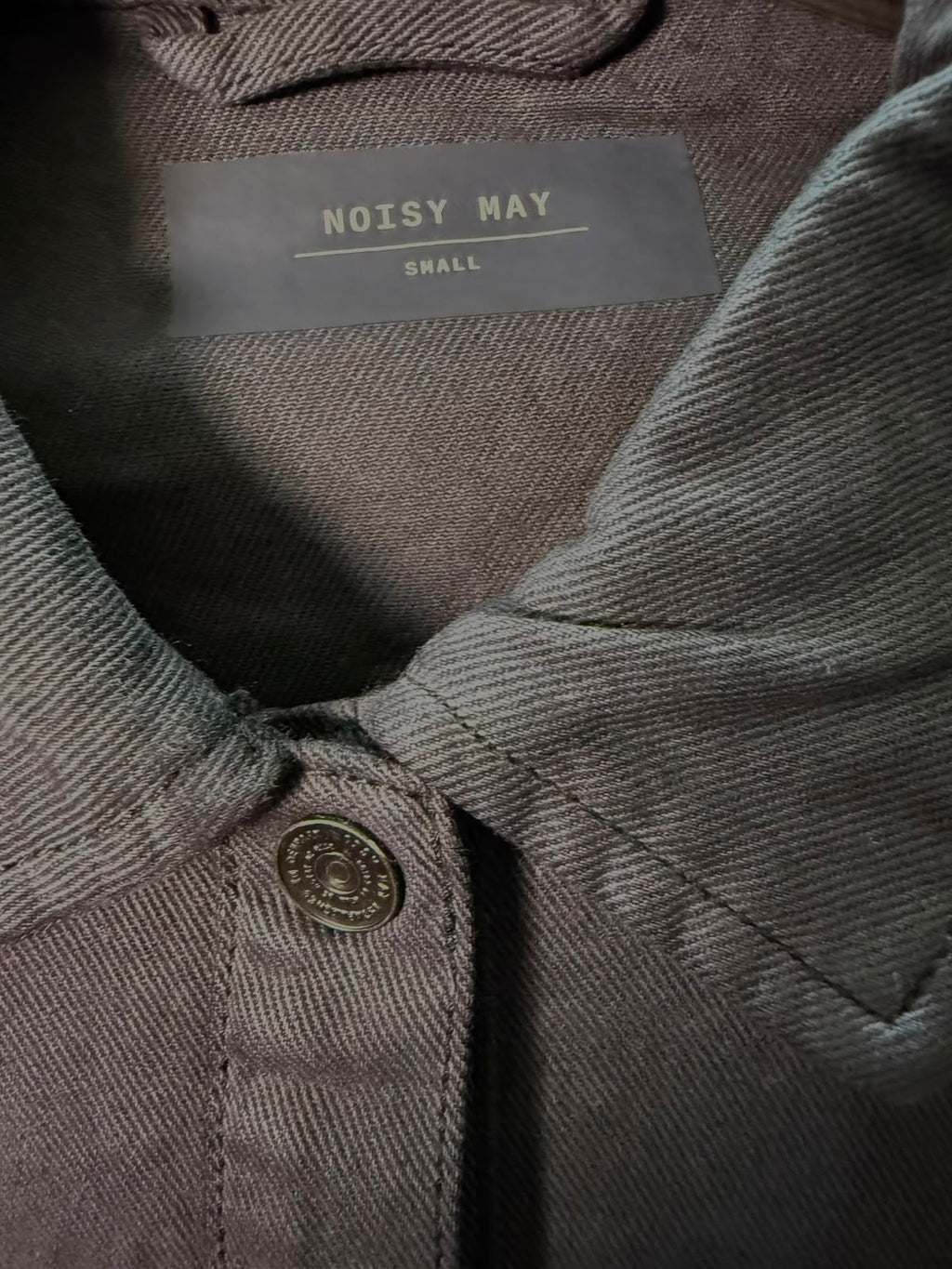 NOISY MAY Men's Charcoal Tie-Dye Button-Up Shirt Jacket