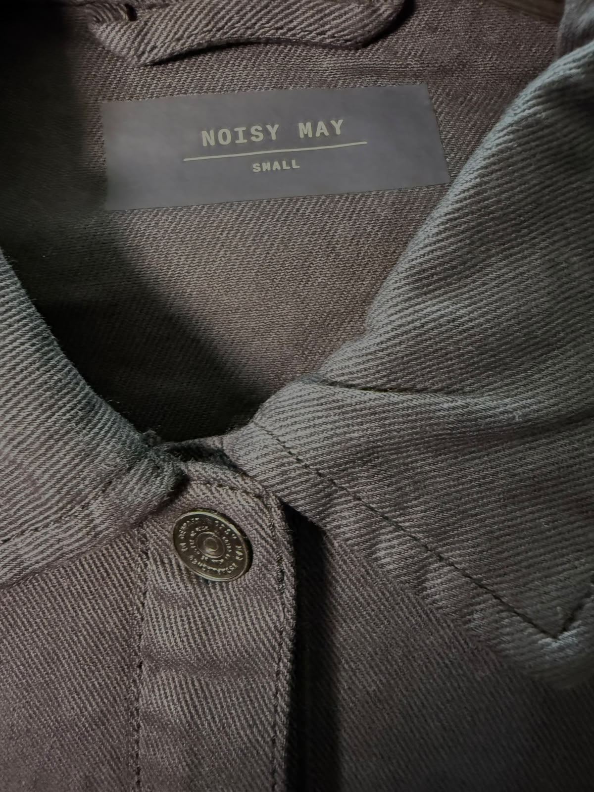 NOISY MAY Men's Charcoal Tie-Dye Button-Up Shirt Jacket