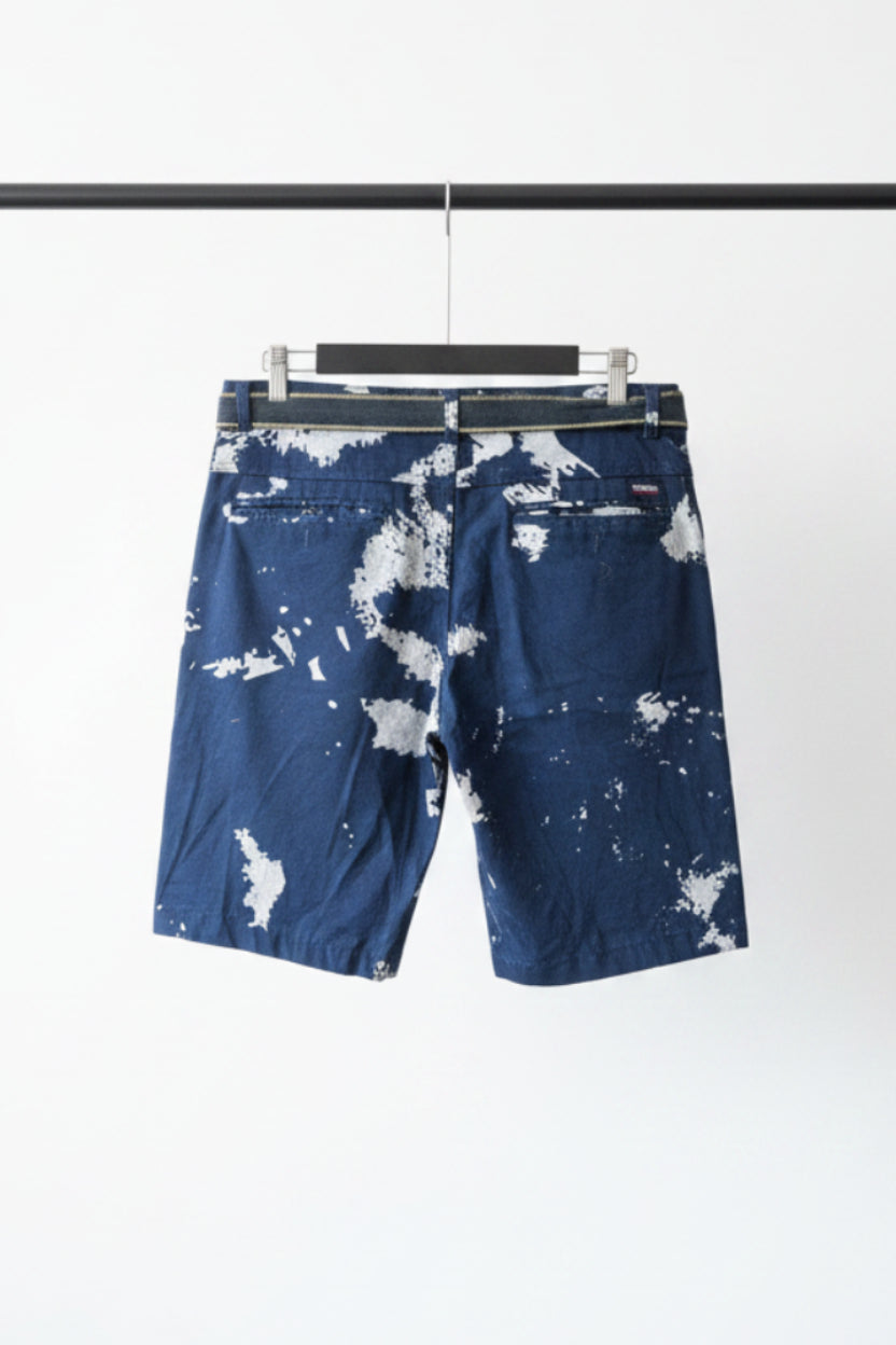 Creeks Men's Blue Paint Splatter Shorts