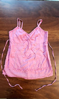Esprit Pink Embroidered Ruffled Cami Top
