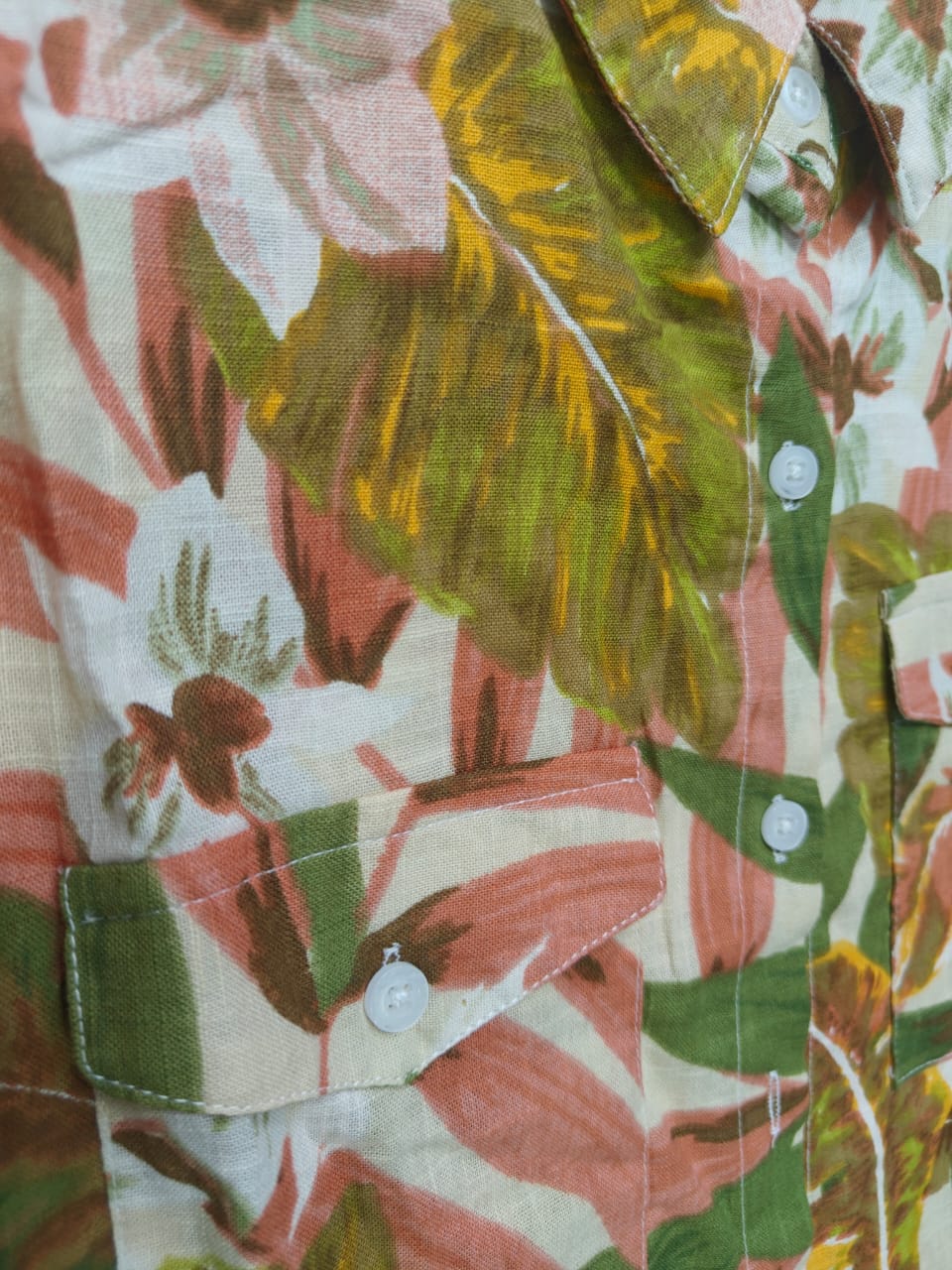 Lucky Brand Women's Tropical Print Long Sleeve Button-Up Shirt