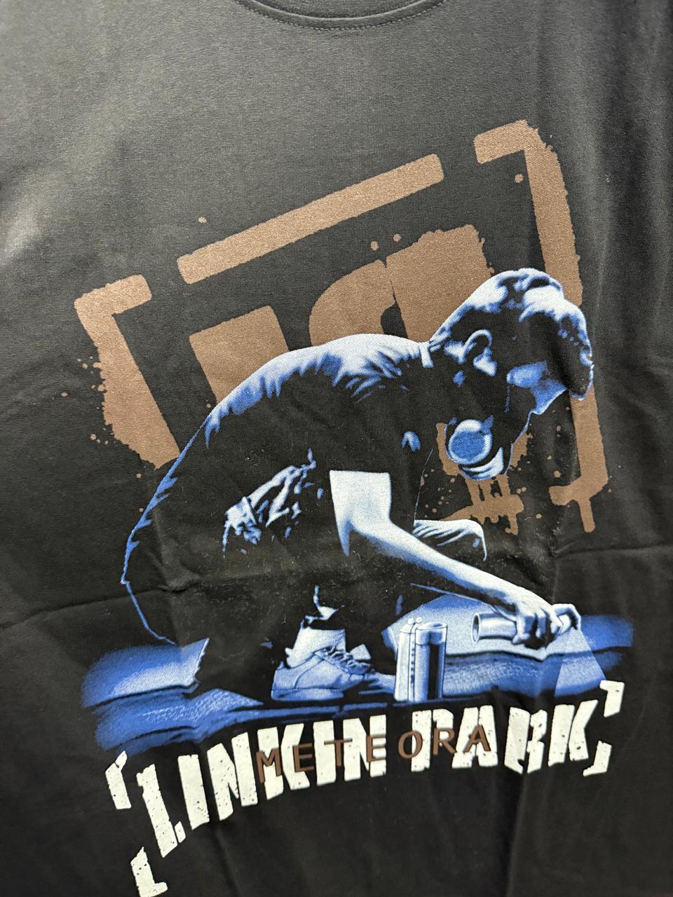 Thananabat Linkin Park Graphic Print Black Cotton T-Shirt