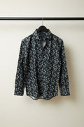 Red Water Men's Black Geometric Print Casual Shirt