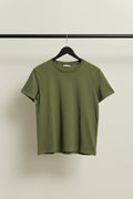Zara Olive Green Crew Neck Short Sleeve T-Shirt
