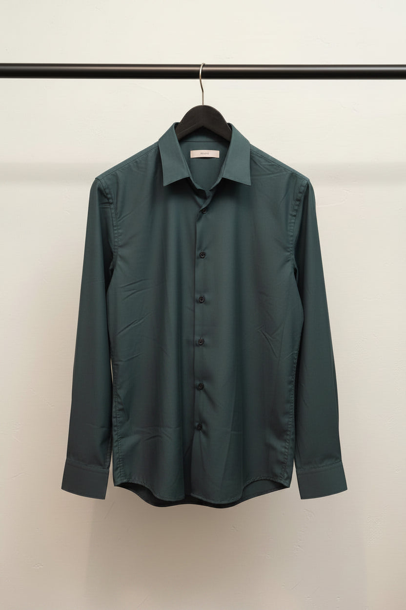 INGLISH Men's Dark Green Casual Relaxed Fit Full Sleeve Shirt