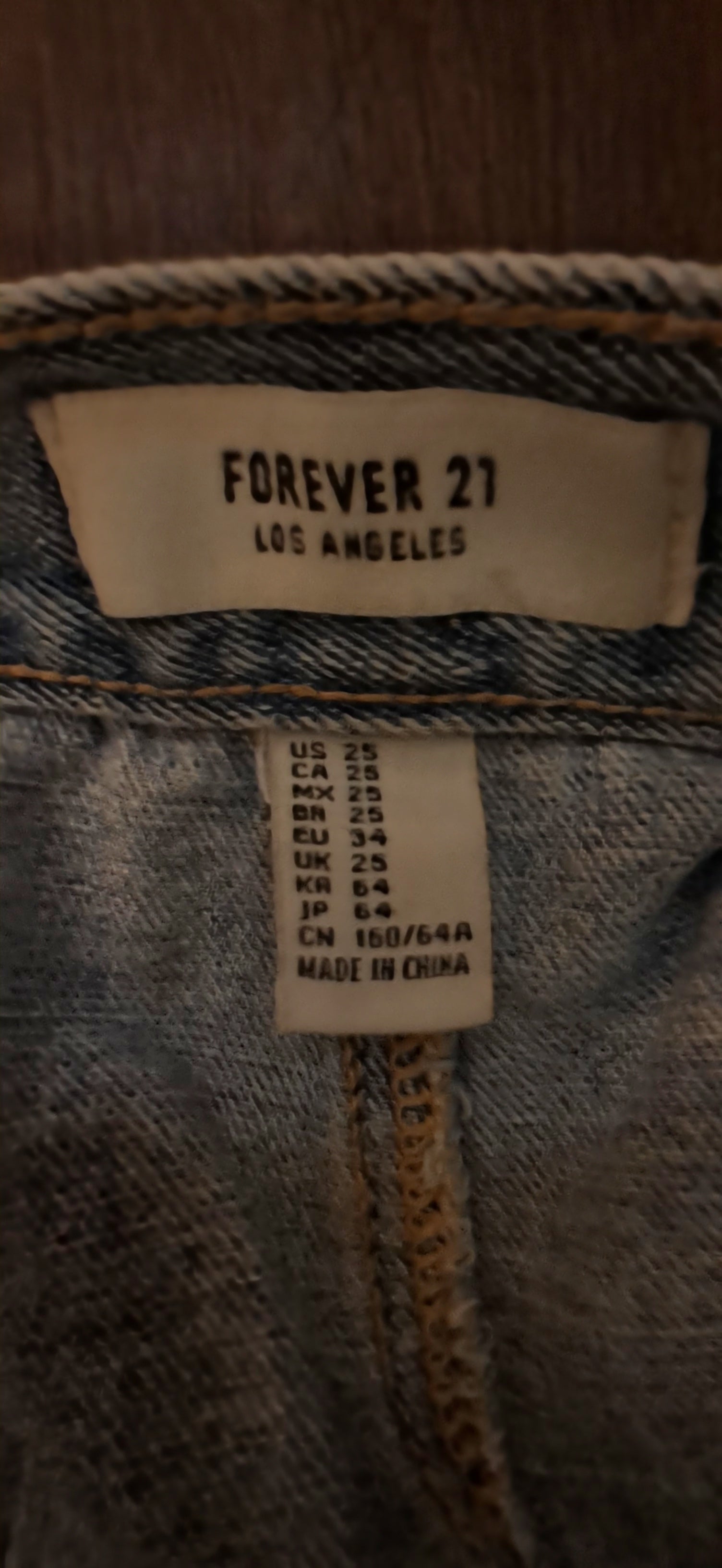 Forever 27 Light Blue Denim Button-Front A-Line Mini Skirt