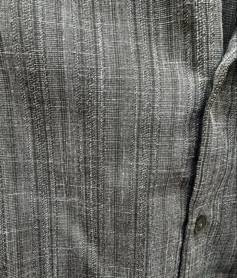 Men's Grey Striped Full Sleeve Casual Shirt by YELLOW