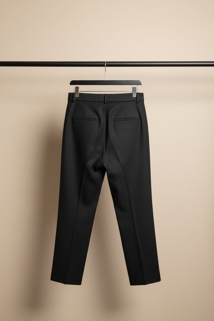 KOOLOOK Black Tailored Trousers for Women