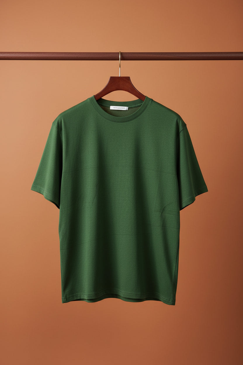 UNIQLO U Green Cotton Short Sleeve T-shirt