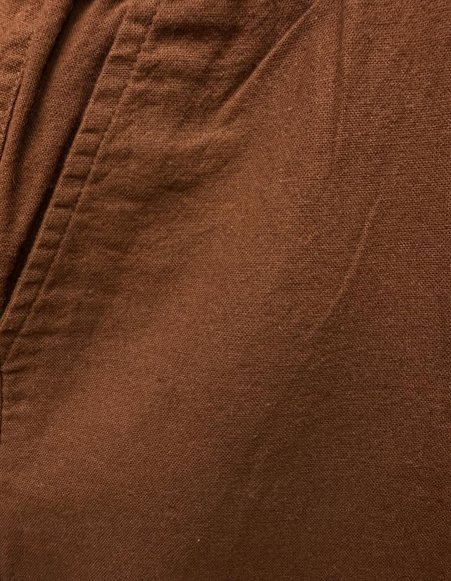 INGLISH men’s Brown Loose Fit Straight Leg Trousers