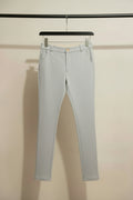 Women's Light Grey Slim Fit Trousers