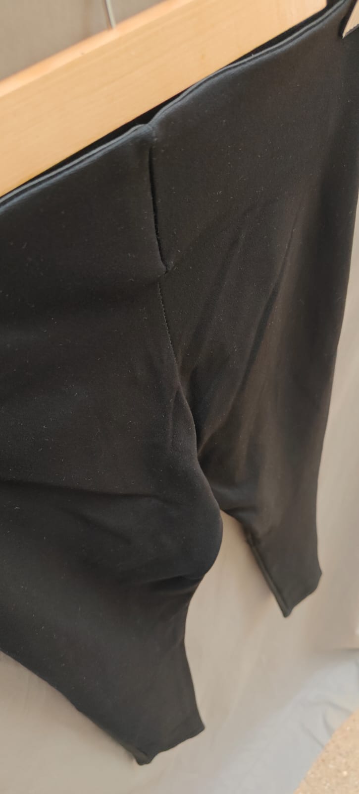 Zara Basic Black Faux Leather Panel Leggings