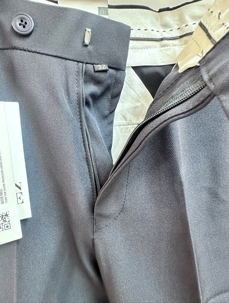 Men's Navy Blue Tailored Formal Trousers