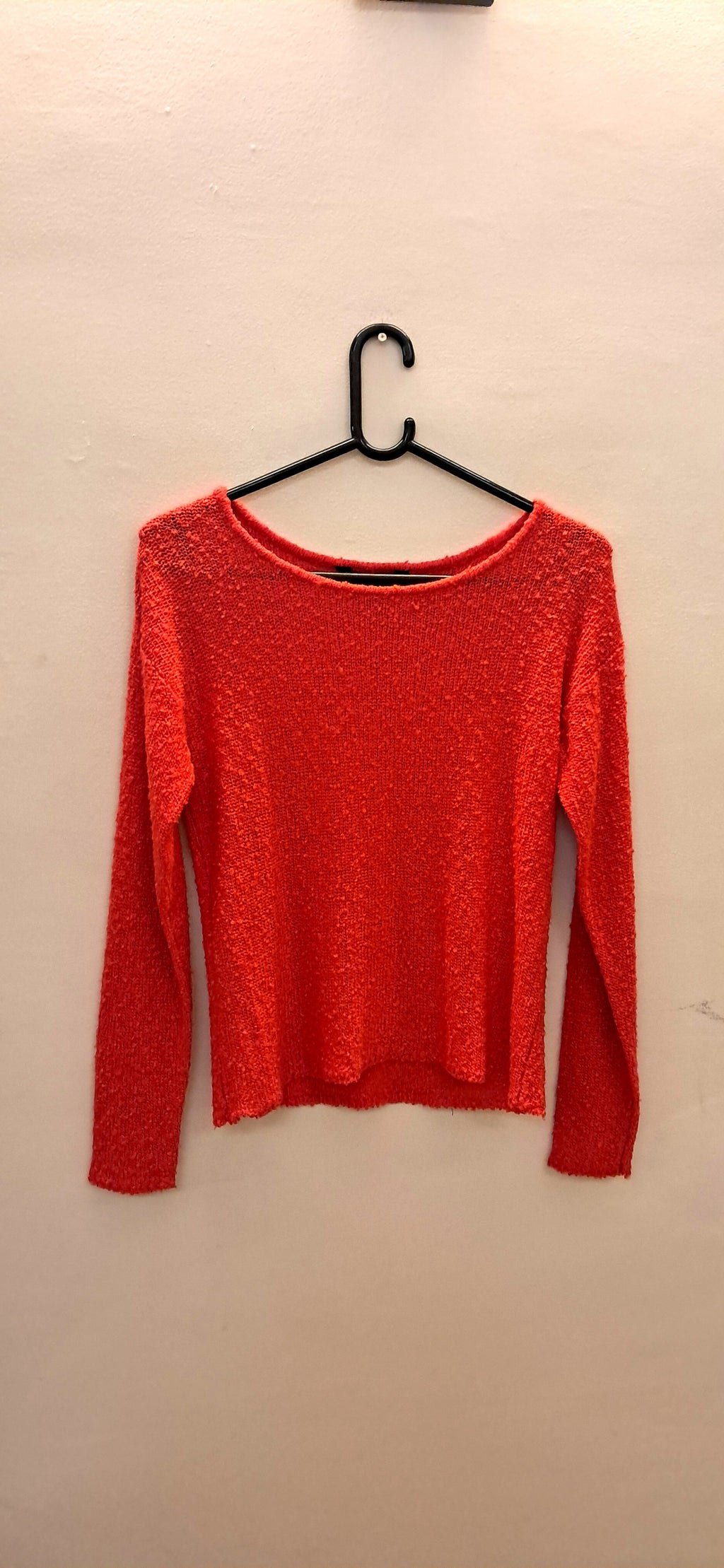Fig Women's Hot Pink Textured Knit Long Sleeve Top