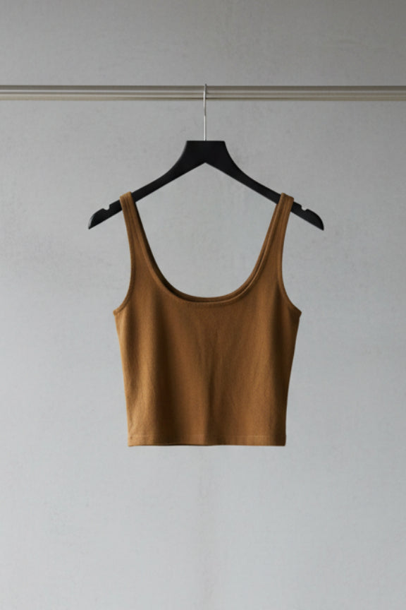 Forever 21 Women's Brown Sleeveless Crop Top