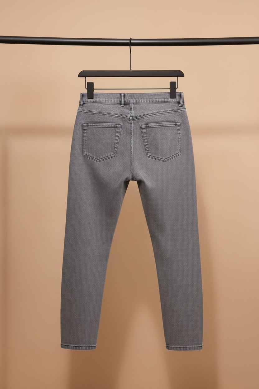 Zudio Men's Grey Regular Fit Denim Jeans W-32