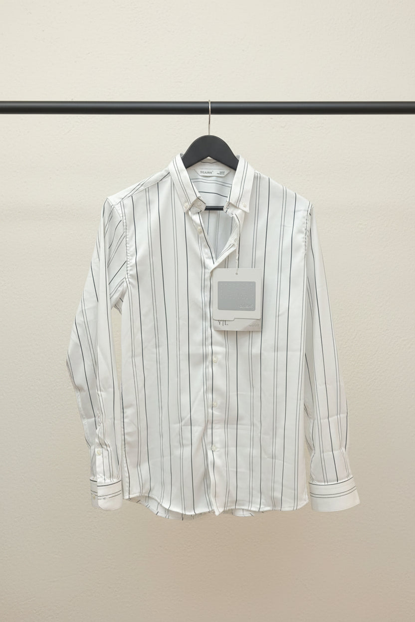White Striped Full Sleeve Shirt