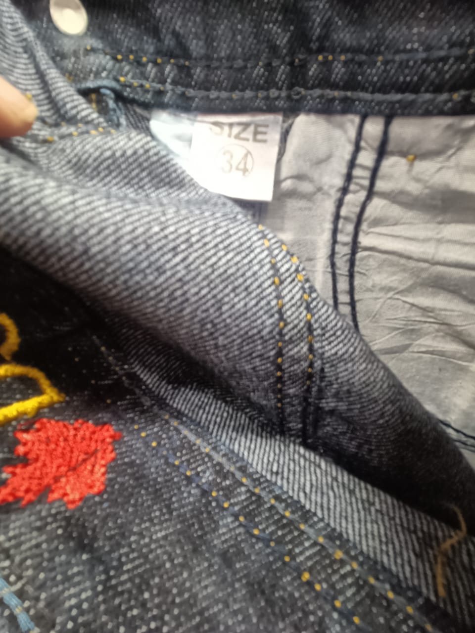 DSQUARED2 Men's Dark Blue Denim Jeans with Maple Leaf Logo