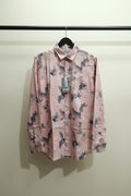 Modoni Men's Pink Printed Slim Fit Full Sleeve Casual Shirt