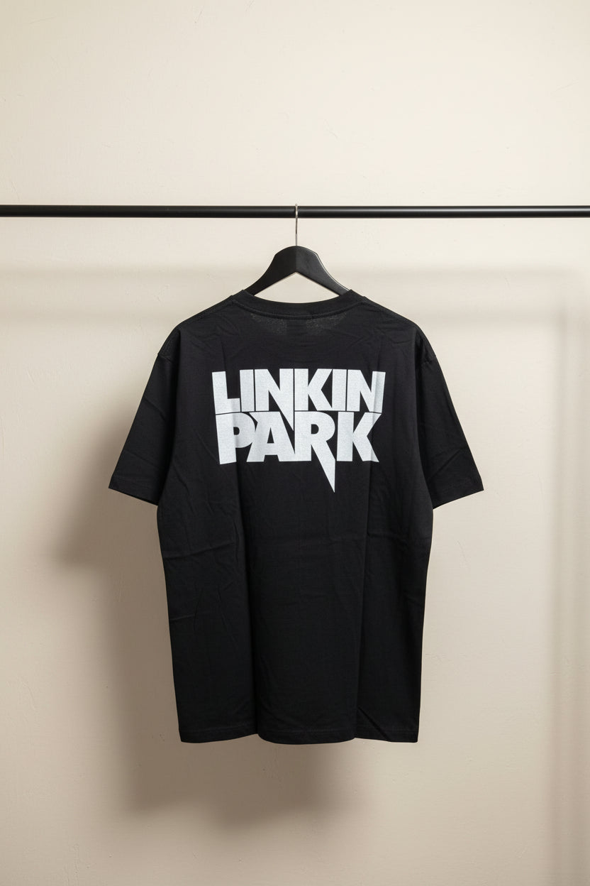 Linkin Park Graphic Print Black Cotton T-Shirt