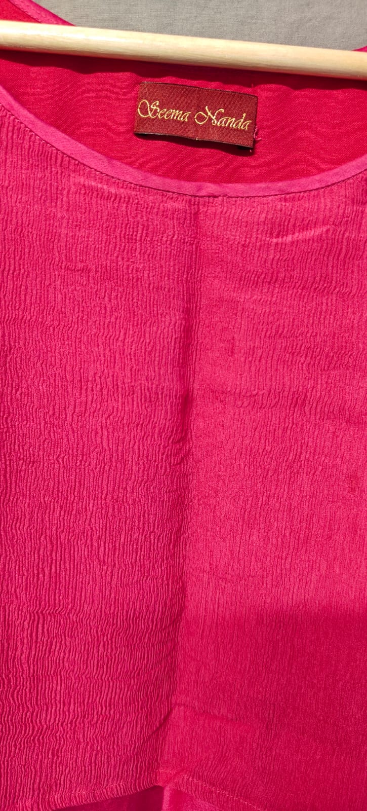 Seema Nanda Hot Pink Layered Sleeveless Top