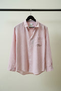 DACMAN Men's Pink & White Striped Full Sleeve Casual Shirt